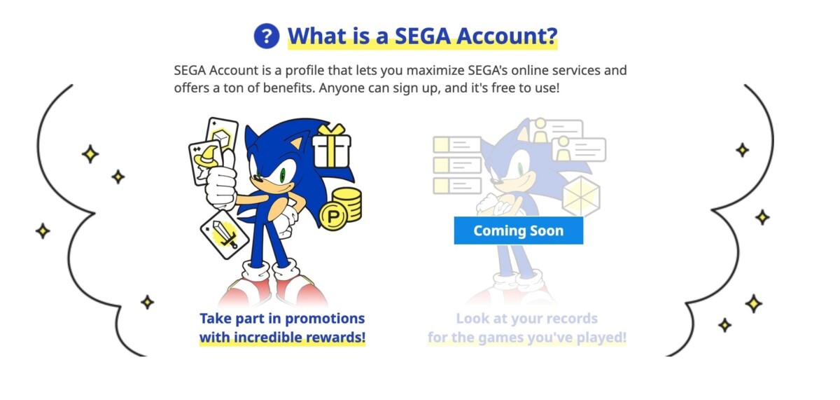 SEGA anuncia novo sistema de contas que promete vantagens em games