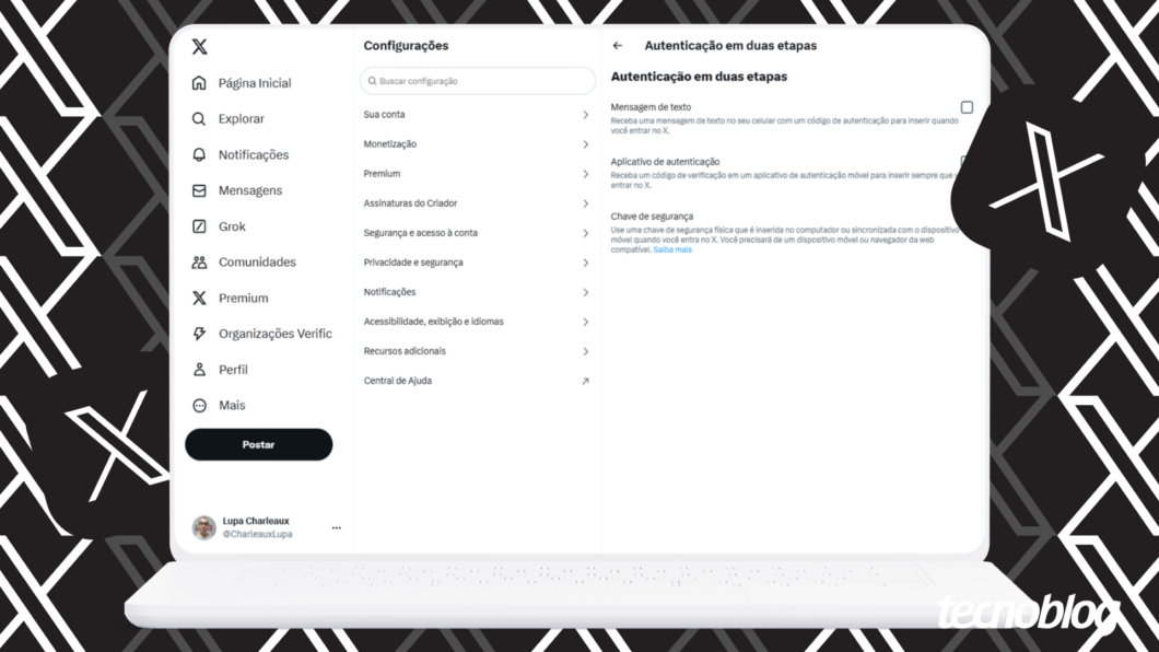 Como ativar a autenticação de dois fatores no X (Twitter)