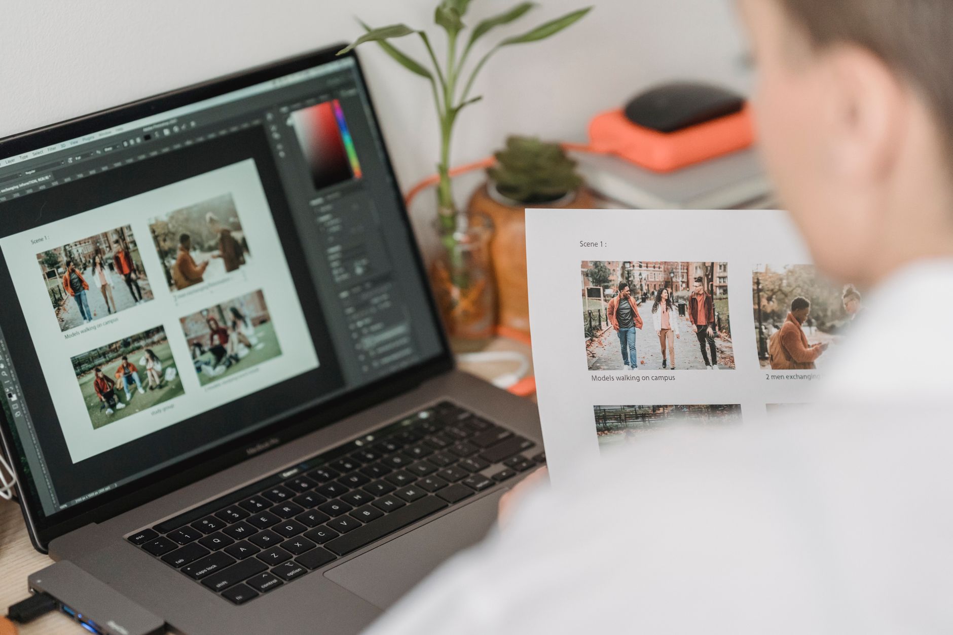Visualização de biblioteca em software de edição de fotos com arquivos RAW
